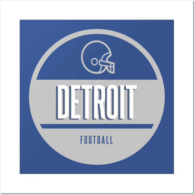 Detroit retro football Wall Art by BVHstudio